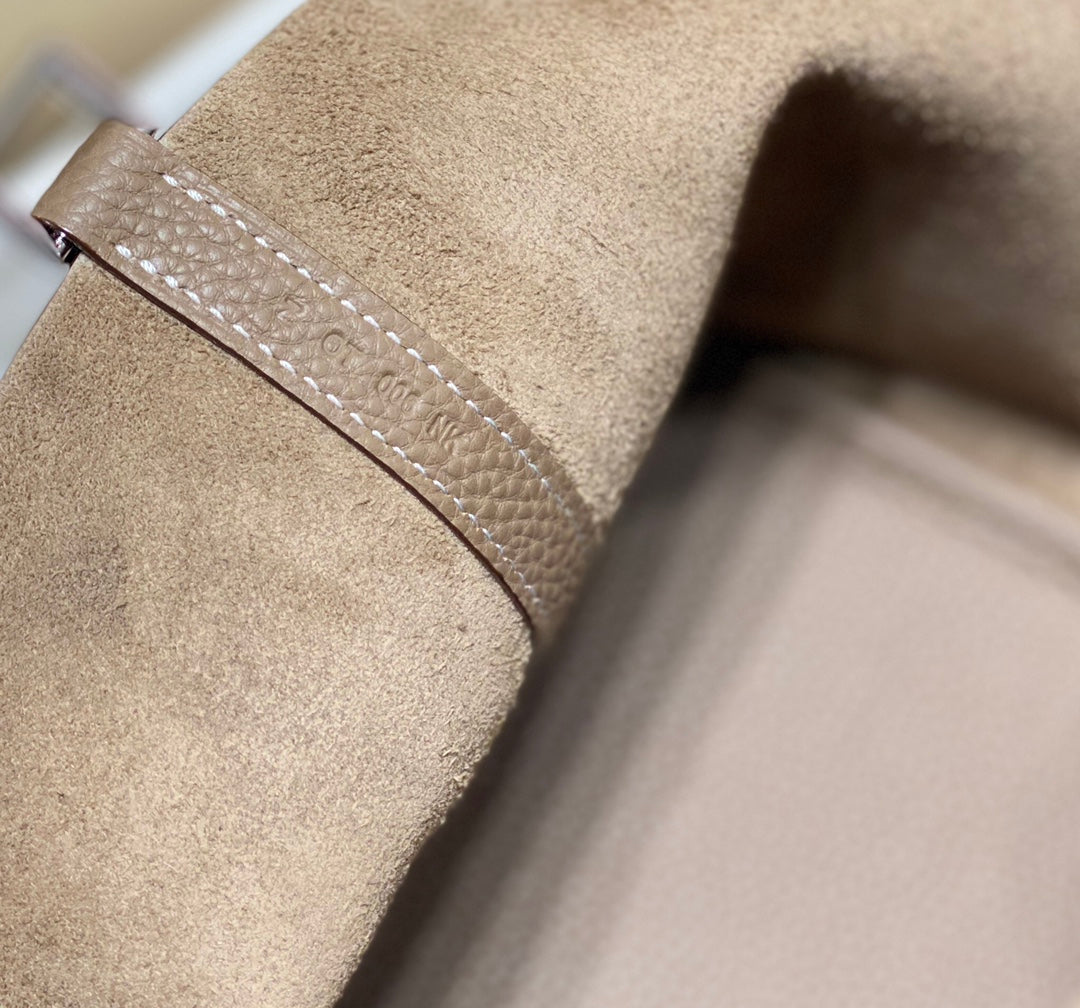 Picotin Lock Etoupe Togo Leather Silver Hardware