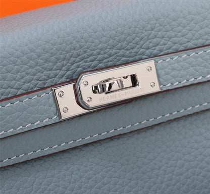 HM KELLY BAG 28 TEMPERED GRAY TOGO SILVER HARDWARE