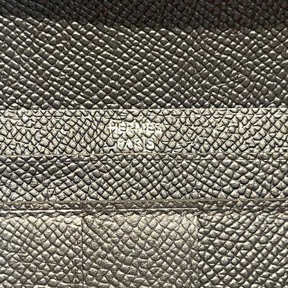 HM BEARN WALLET 17.5 BLACK EPSOM GOLD HARDWARE