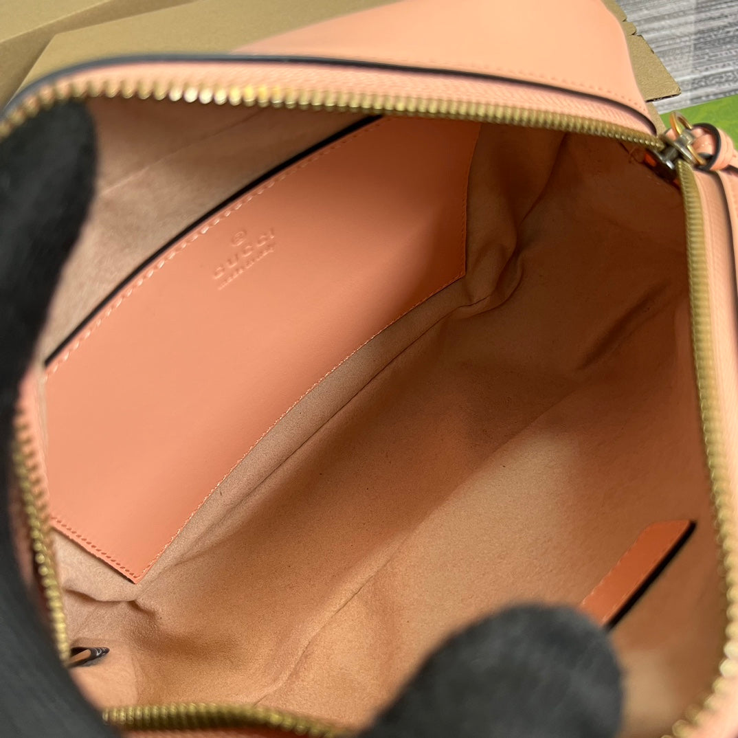 GG MARMONT SMALL 24 MATELASS¨¦ IN PEACH PINK CALFSKIN