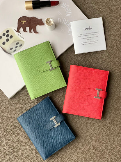 HM MINI BEARN WALLET 10.5 EPSOM SILVER HARDWARE