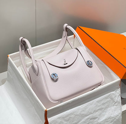 HM LINDY 26 BAG SOFT PINK TAURILLON CLEMENCE LEATHER