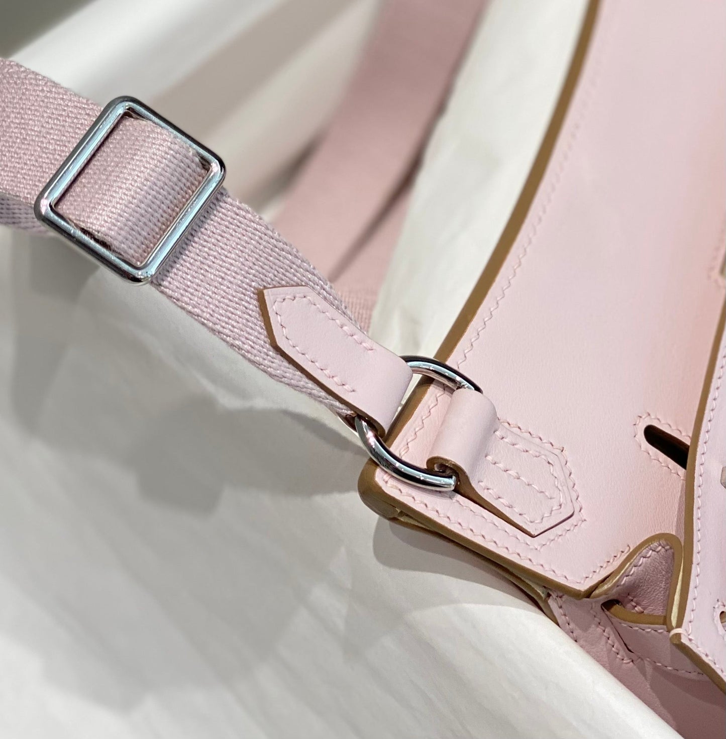 HM JYPSI¨¨RE MINI 23 MAUVE PALE CALFSKIN SILVER HARDWARE