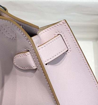 HM JYPSI¨¨RE MINI 23 MAUVE PALE CALFSKIN SILVER HARDWARE