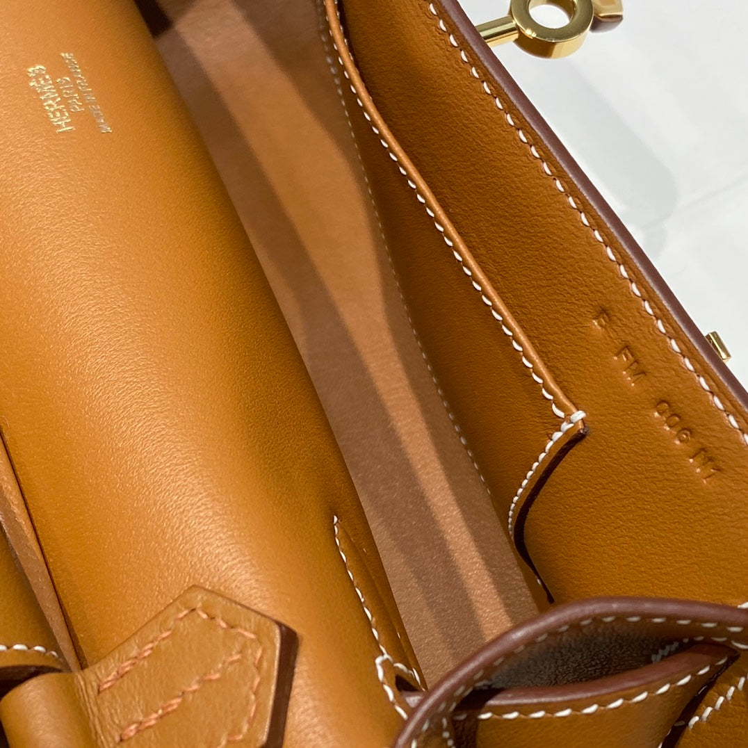 HM JYPSI¨¨RE MINI 23 BRONZE CALFSKIN GOLD HARDWARE