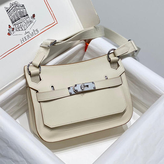 HM JYPSI¨¨RE MINI 23 CREAM CALFSKIN SILVER HARDWARE