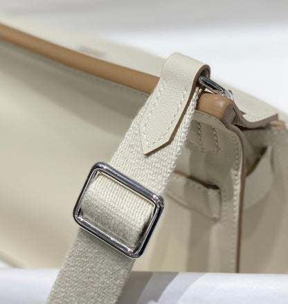 HM JYPSI¨¨RE MINI 23 CREAM CALFSKIN SILVER HARDWARE