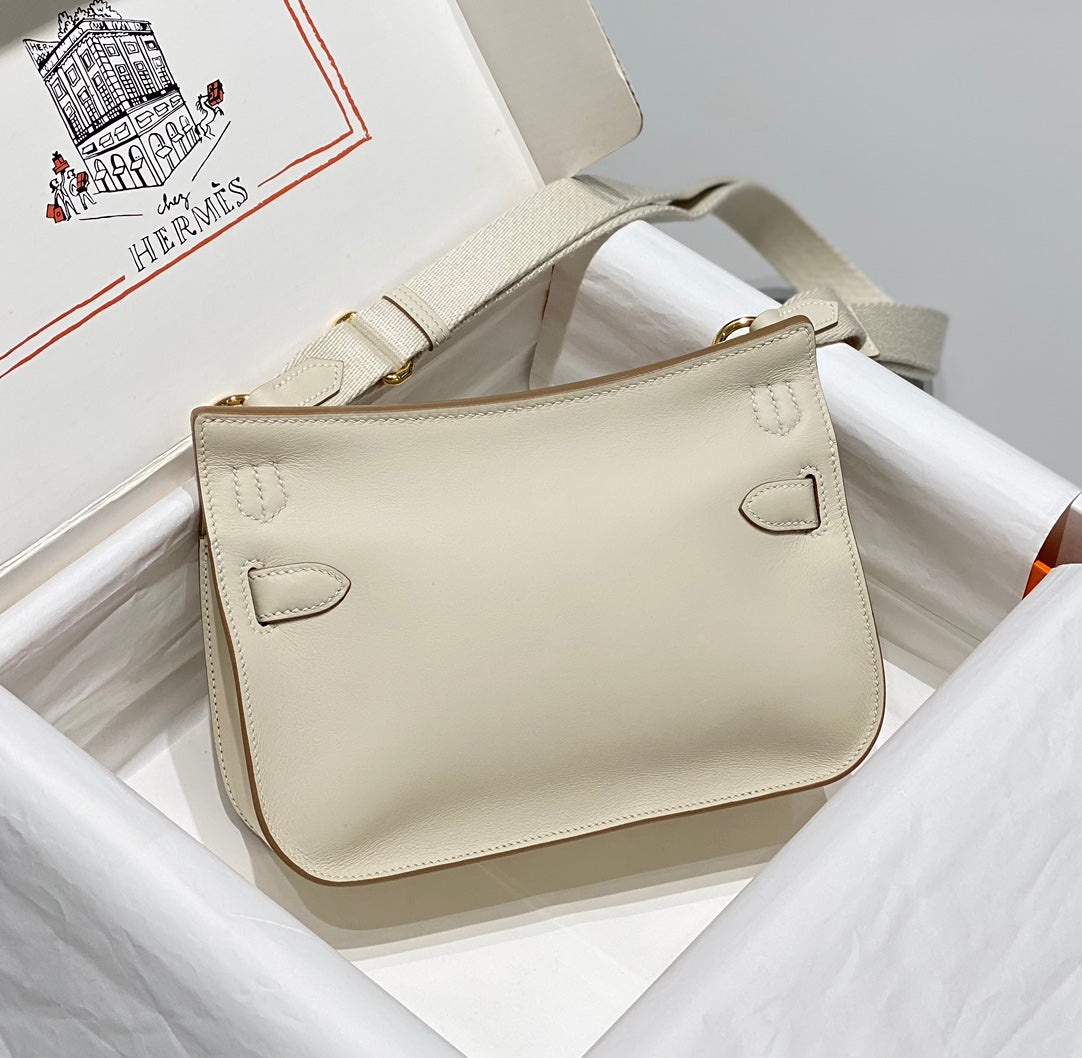 HM JYPSI¨¨RE MINI 23 CREAM CALFSKIN GOLD HARDWARE