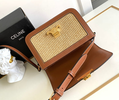 CLASSIQUE TRIOMPHE 22CM TEXTILE AND CALFSKIN
