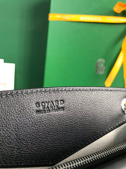 ROUETTE STRUCTUR¨¦ MINI BAG 21 IN BLACK GOYARDINE CANVAS AND CALFSKIN
