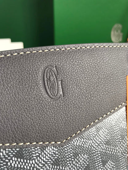ROUETTE STRUCTUR¨¦ MINI BAG 21 IN GREY BLACK GOYARDINE CANVAS AND CALFSKIN