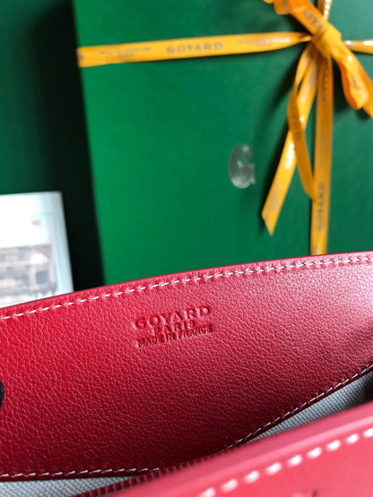 ROUETTE STRUCTUR¨¦ MINI BAG 21 IN CLASSIC RED GOYARDINE CANVAS AND CALFSKIN