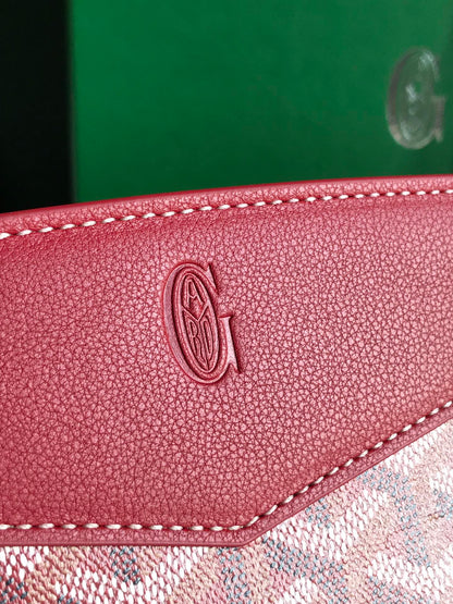 ROUETTE STRUCTUR¨¦ MINI BAG 21 IN CLASSIC RED GOYARDINE CANVAS AND CALFSKIN