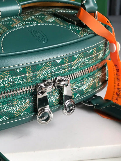SAINT JEANNE MINI BAG 26 IN GREEN GOYARDINE CANVAS AND CALFSKIN