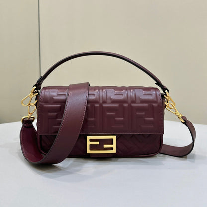 Baguette 27cm Burgundy Lambskin Gold Hardware