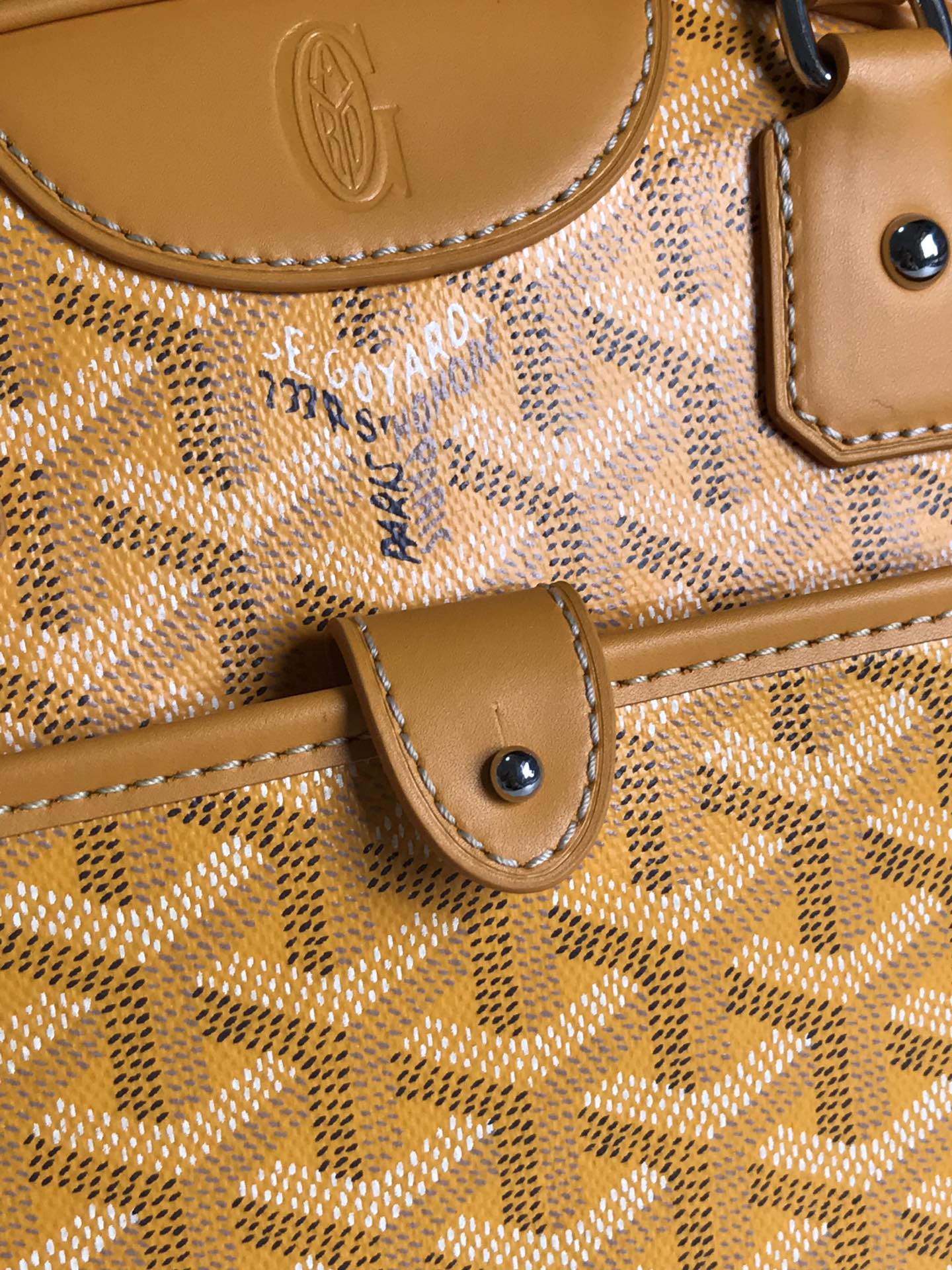 SAINT JEANNE MINI BAG 26 IN YELLOW GOYARDINE CANVAS AND CALFSKIN