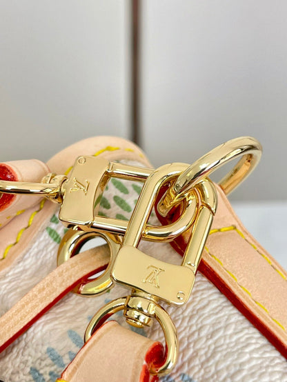 NANO NO¨¦ 16 IN PISTACHIO DAMIER GIANT CANVAS GOLD HARDWARE