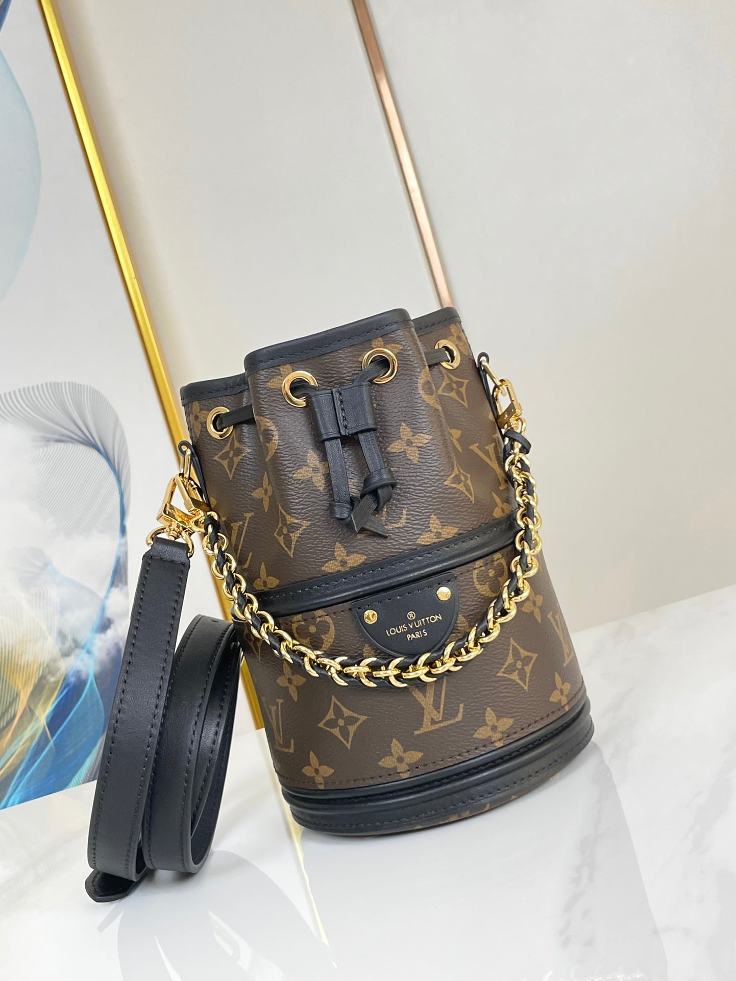 CANO¨¦ 20 IN BROWN MONOGRAM CANVAS GOLD HARDWARE