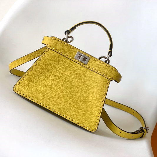 Peekaboo ISeeU Petite 20 Bag Yellow Leather Shw