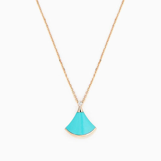 DIANA DREAM NECKLACE TURQUOISE PINK GOLD
