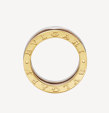 DIANA ZERO 1 THREE-BAND ROSE WHITE AND YELLOW RING