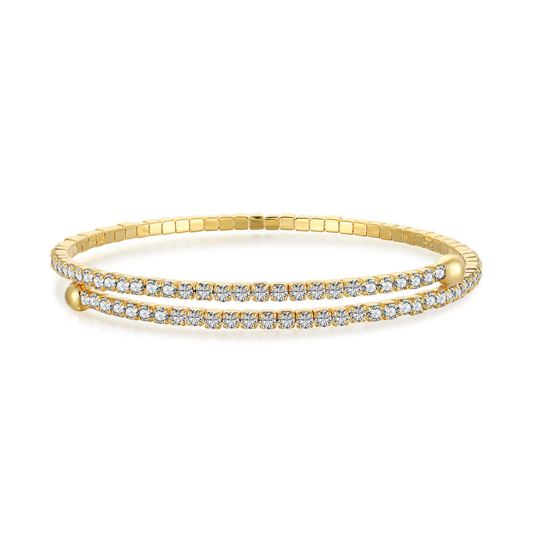 [HOT] Bracelet tendance rond avec rangée de diamants