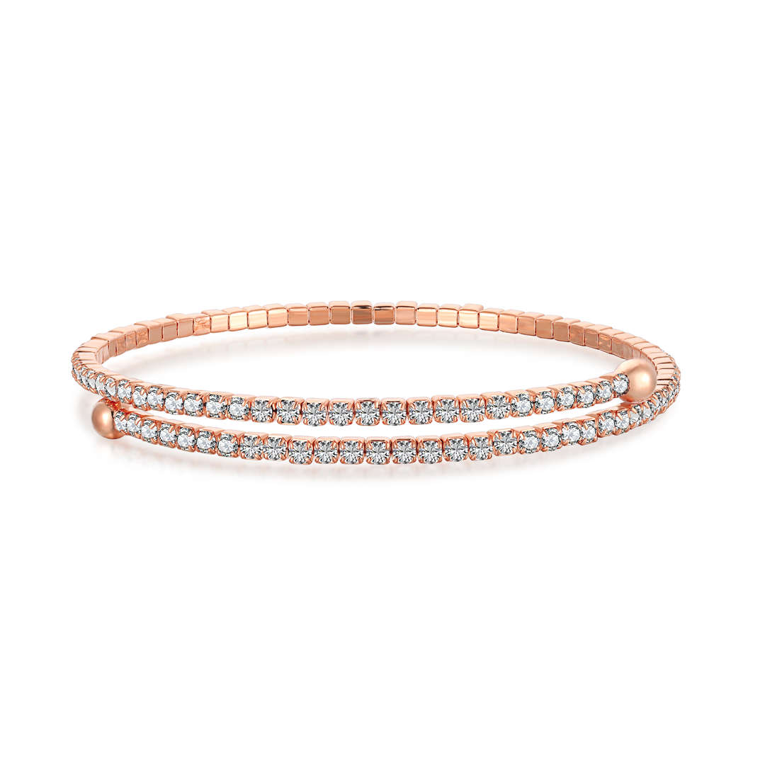 [HOT] Bracelet tendance rond avec rangée de diamants
