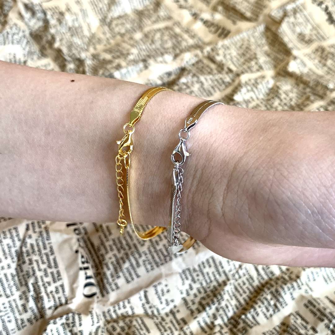 [HOT] Collier à chaîne plate en os de serpent