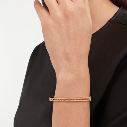 DIANA ZERO 1 SPIRAL LOGO PINK GOLD BRACELET