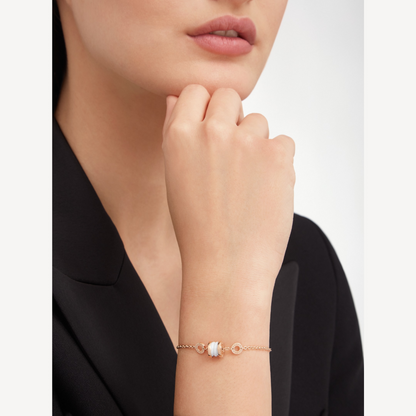 DIANA ZERO 1 SOFT PINK GOLD AND WHITE CERAMIC BRACELET