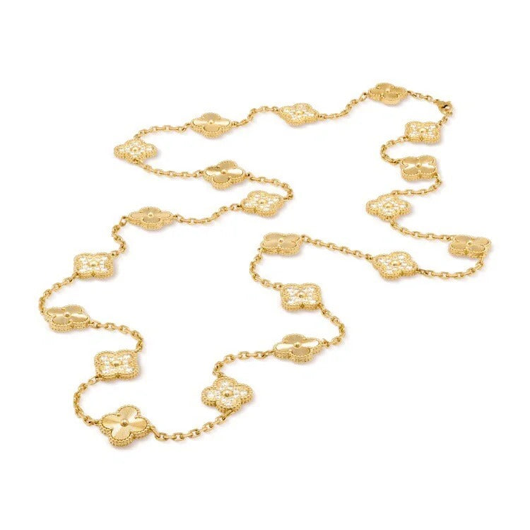 [🌟En vedette] COLLIER CLOVER 20 MOTIFS LASER DIAMANT