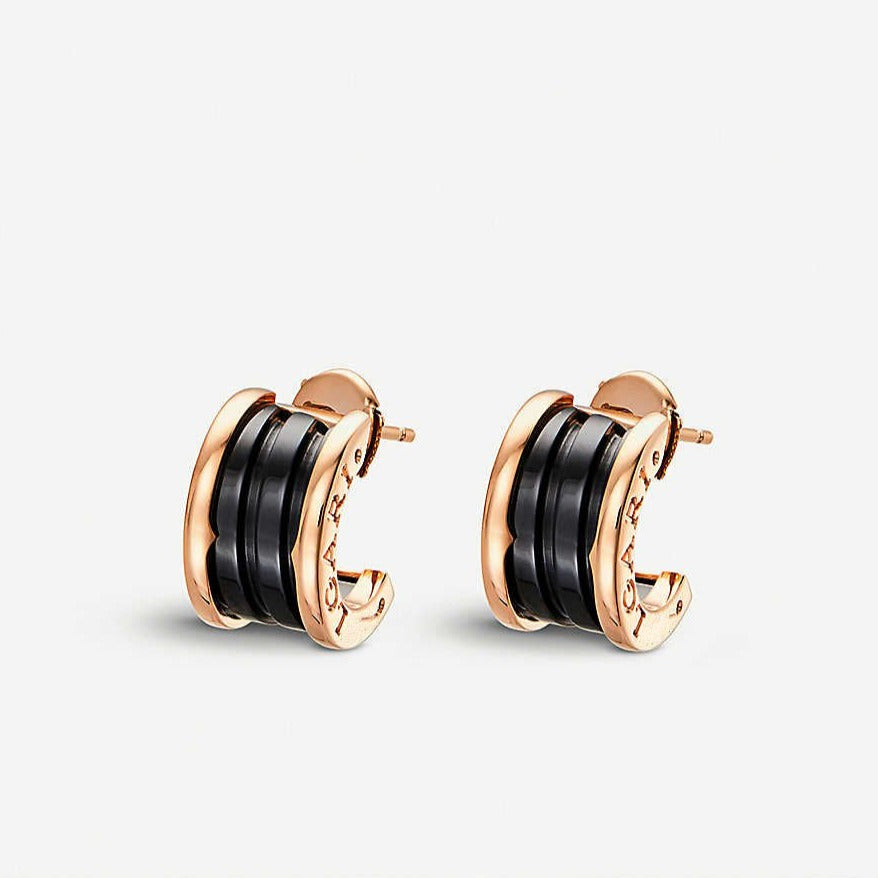 BOUCLES D'OREILLES DIANA ZERO 1 EN CÉRAMIQUE OR ROSE