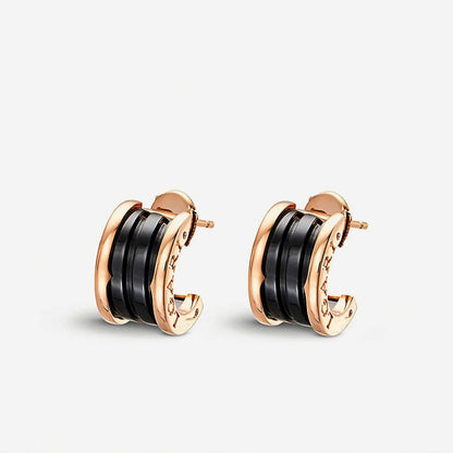 BOUCLES D'OREILLES DIANA ZERO 1 EN CÉRAMIQUE OR ROSE