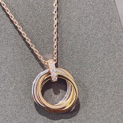 DIANA TRINITY NECKLACE GOLD  DIAMONDS