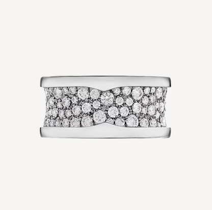 DIANA ZERO 1 WITH PAVED DIAMONDS ON THE SPIRAL RING