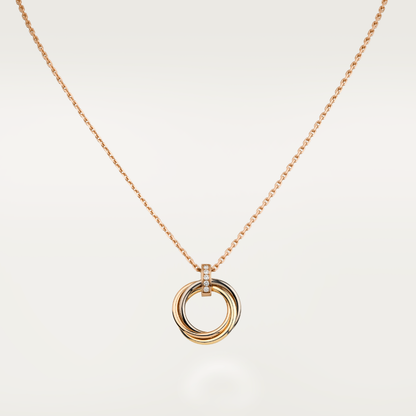 DIANA TRINITY NECKLACE GOLD  DIAMONDS