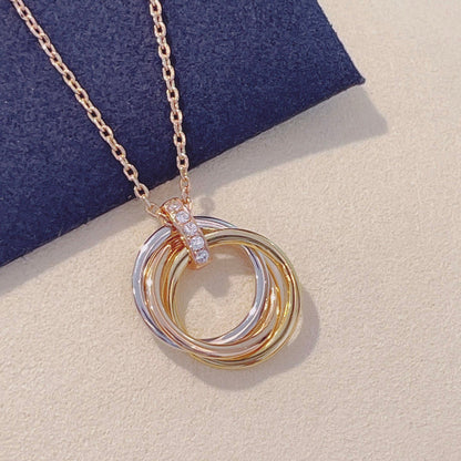 DIANA TRINITY NECKLACE GOLD  DIAMONDS