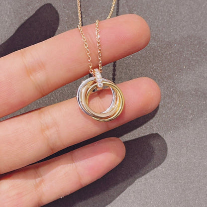 DIANA TRINITY NECKLACE GOLD  DIAMONDS