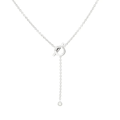 DIANA FINESSE SILVER DIAMOND NECKLACE