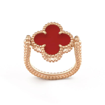 CLOVER RIVERSIBLE PINK GOLD RING