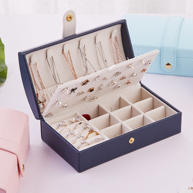 Superbe coffret à bijoux portable en cuir synthétique