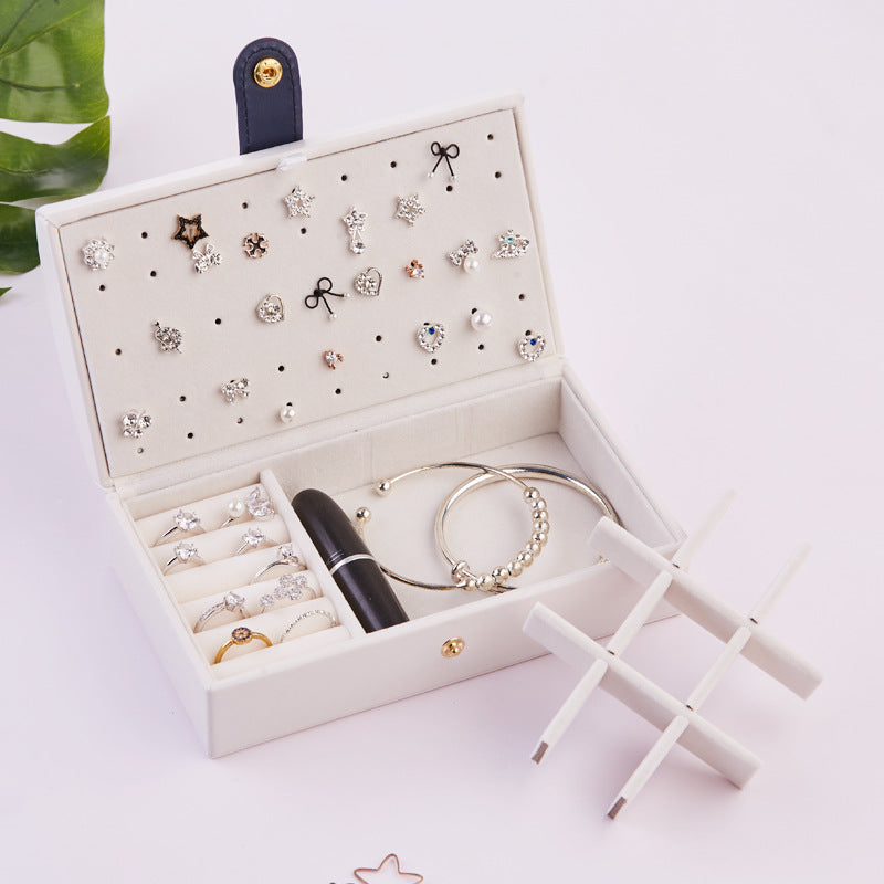 Superbe coffret à bijoux portable en cuir synthétique