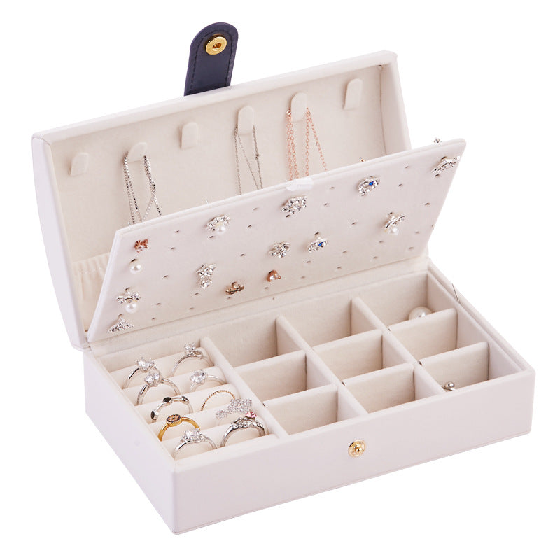 Superbe coffret à bijoux portable en cuir synthétique