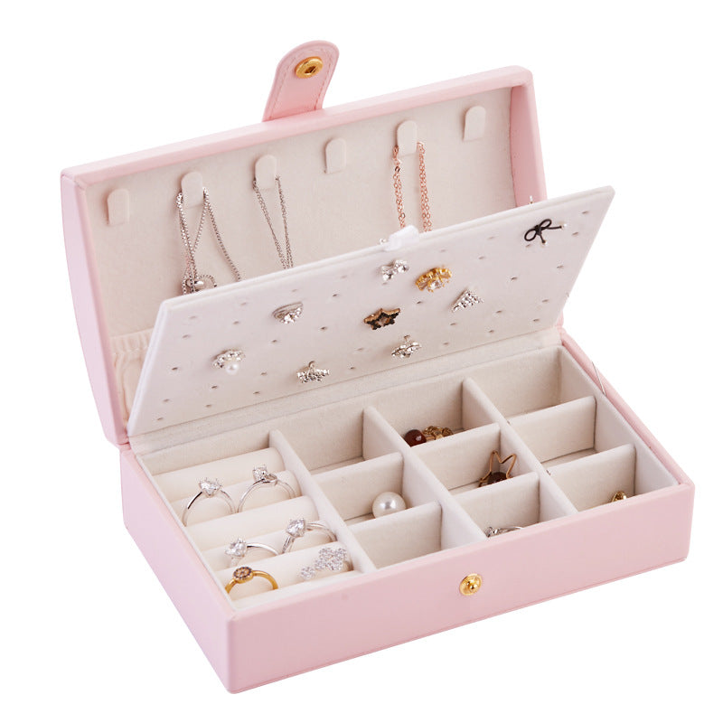 Superbe coffret à bijoux portable en cuir synthétique