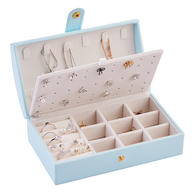 Superbe coffret à bijoux portable en cuir synthétique