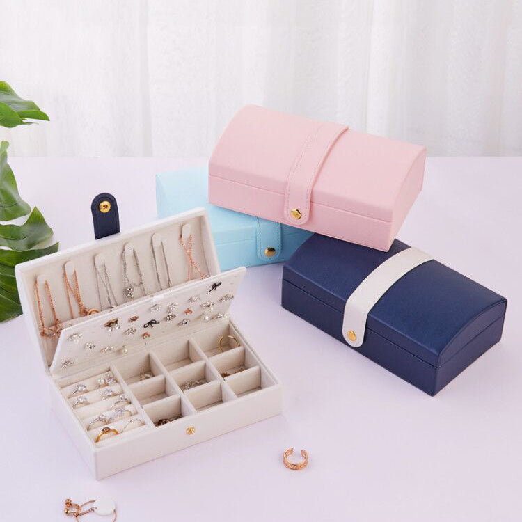 Superbe coffret à bijoux portable en cuir synthétique