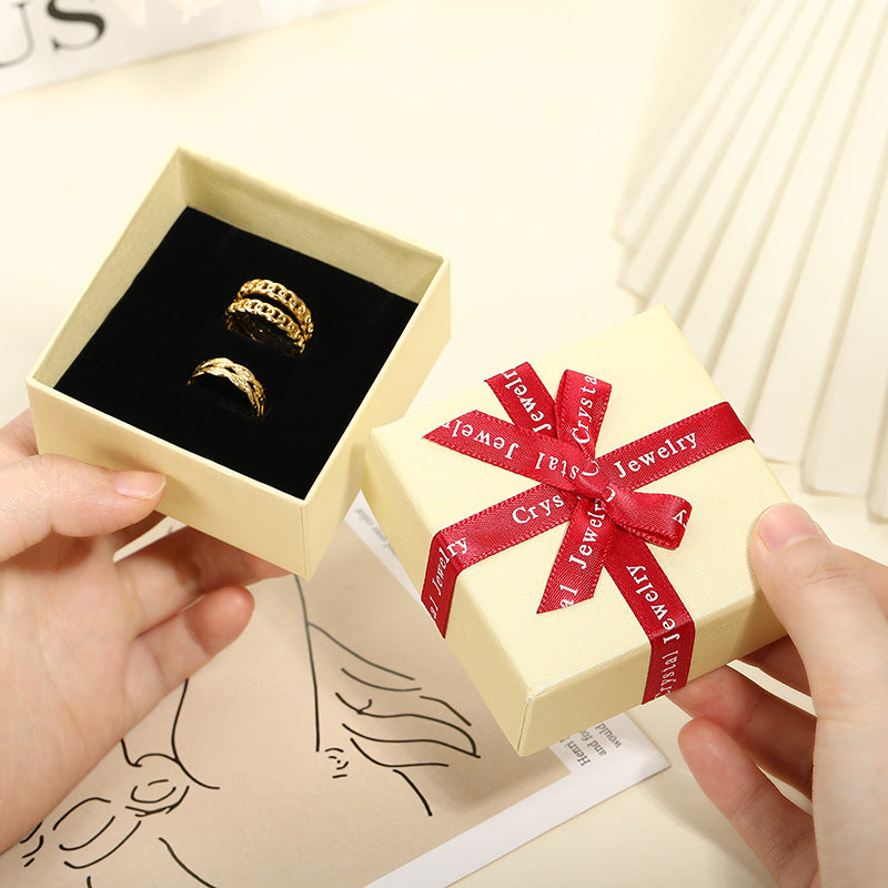 Coffret à bijoux Bowknot, coffret cadeau (sans logo)