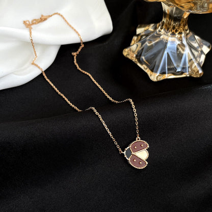 DIANA LUCKY  CARNELIANS LADYBUG NECKLACE