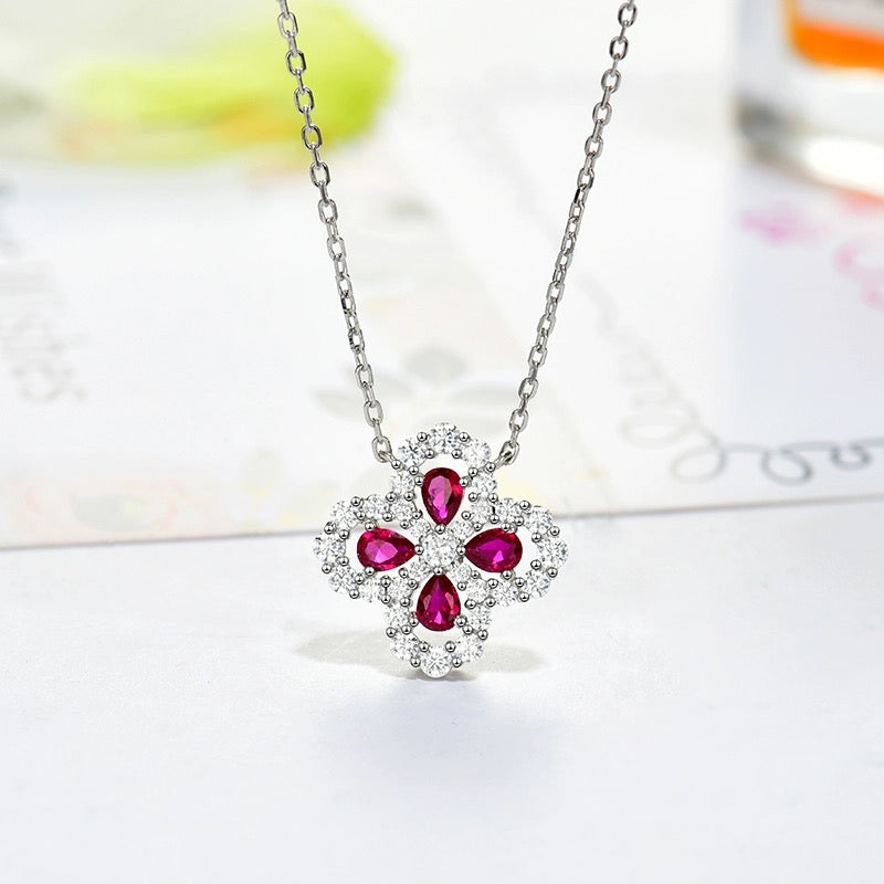 DIANA LOOP NECKLACE FULL MOTIF DIAMOND 16MM MULTIPLE COLORS