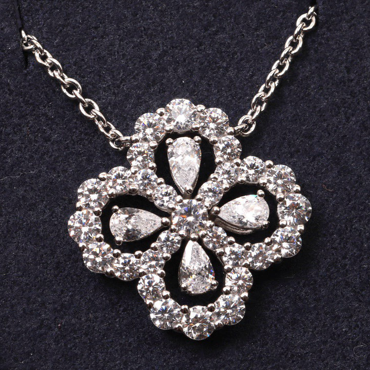 DIANA LOOP NECKLACE FULL MOTIF DIAMOND 16MM MULTIPLE COLORS
